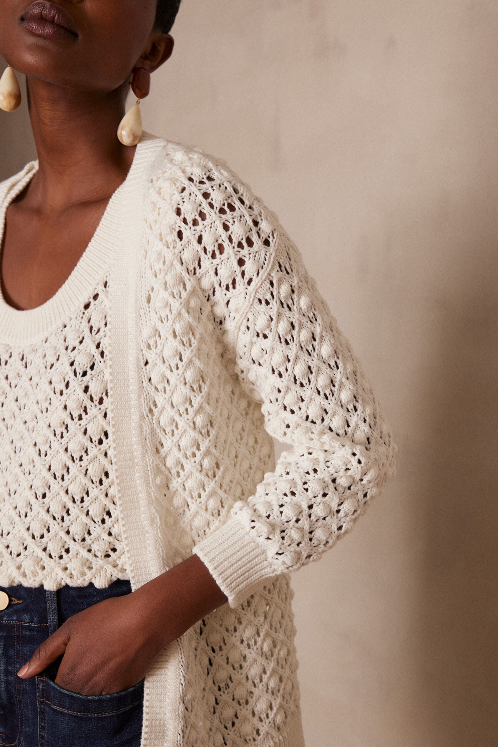 Sharon Cardigan - Ecru