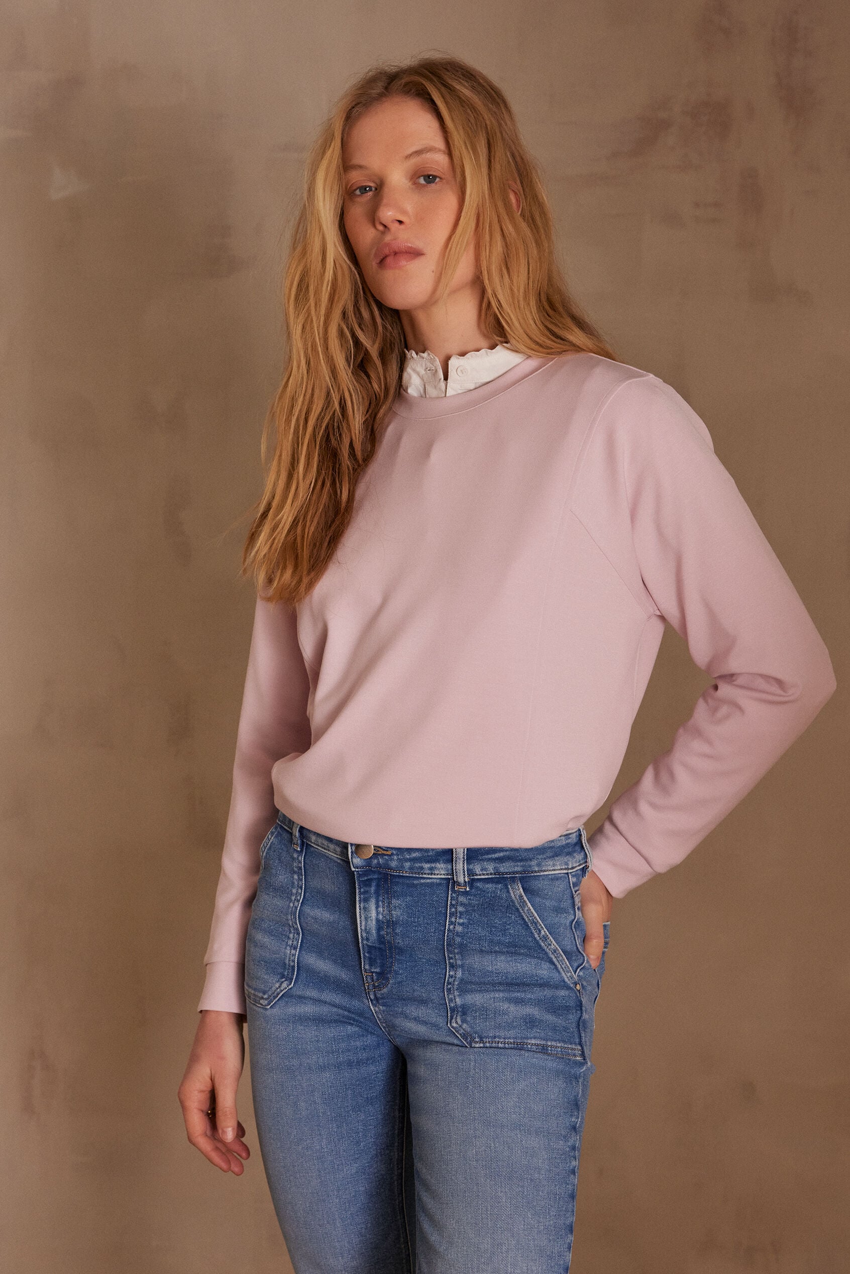 Sweatshirt Alicia - Rose Pâle