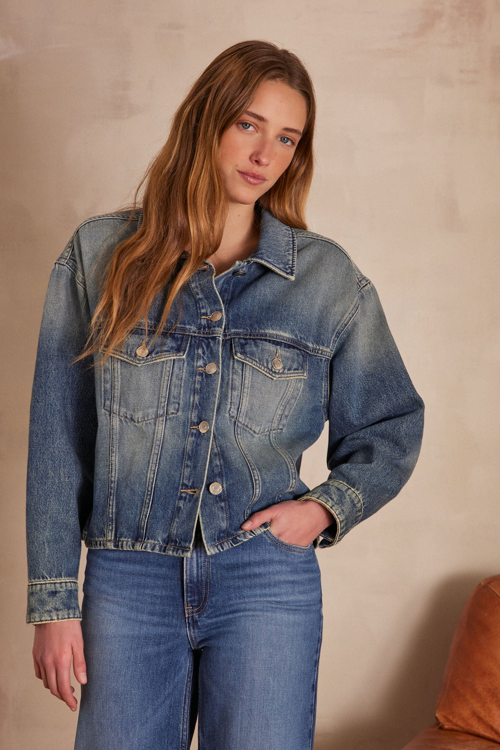 Clem Denim Jacket - Light Washed