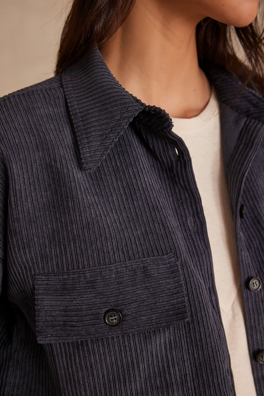 Clara Velvet Blouse - Blue