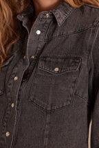 Chemisier Bloum Denim Gris - Chine Moyen