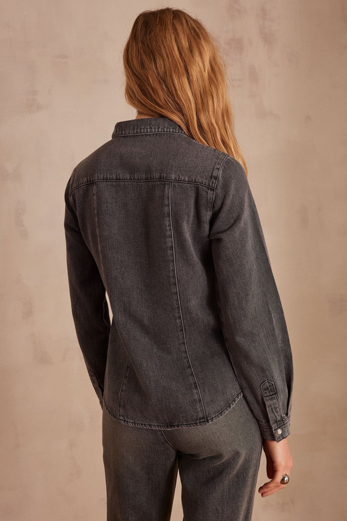 Chemisier Bloum Denim Gris - Chine Moyen