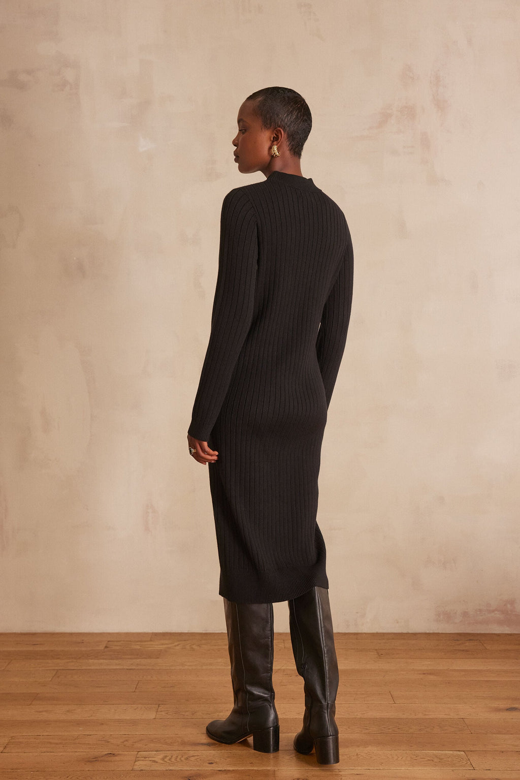 Laura Knitted Dress - Black