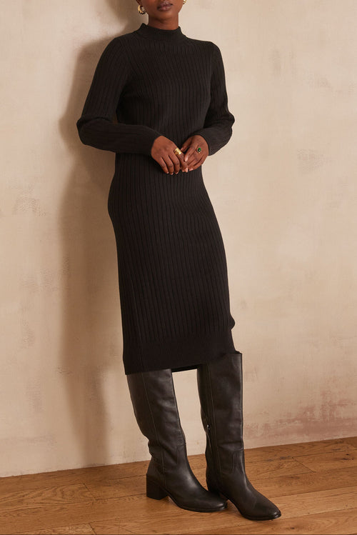 Laura Knitted Dress - Black