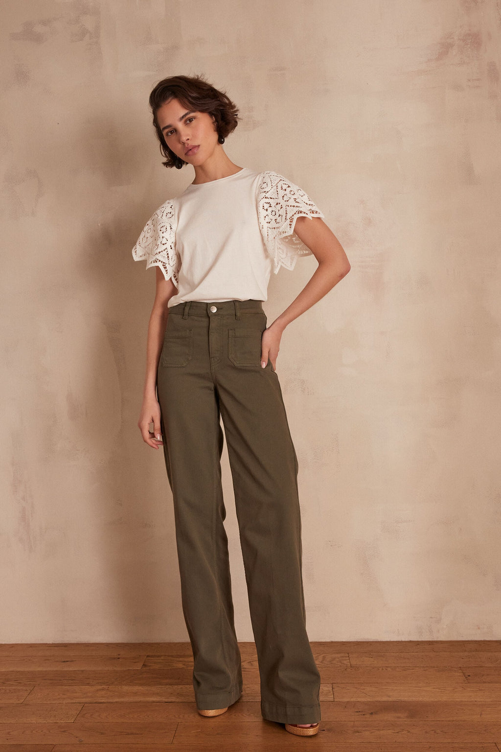Luna Overdyed Trousers - Khaki