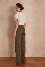 Luna Overdyed Trousers - Khaki
