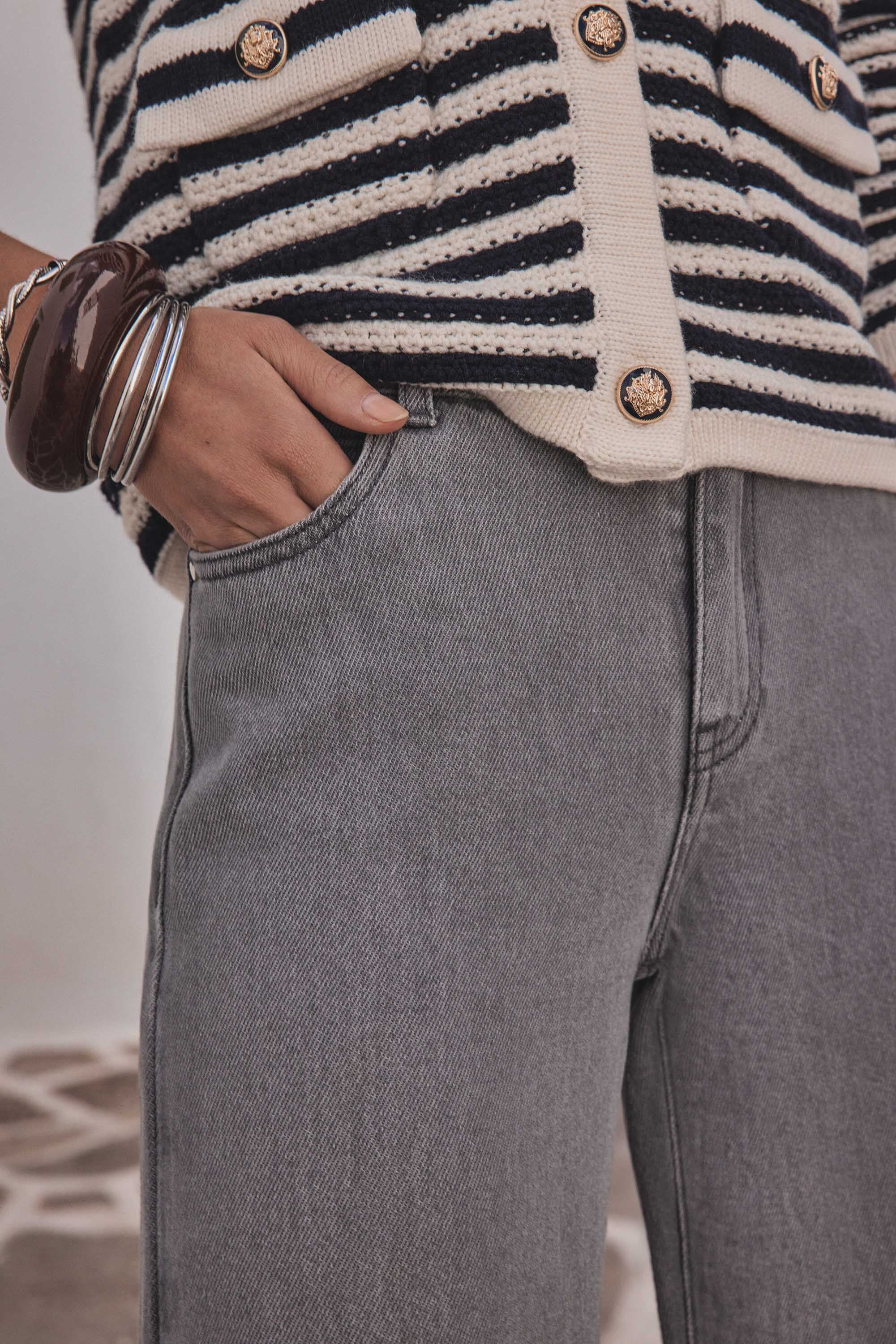 Pantalon Sandy Bis Wide Leg - Chine Moyen