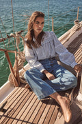 Oxan Wide Plain Trousers - Light Wash