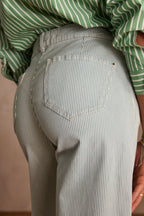 Pantalon Sandy Rayé - Vert Anglais