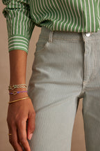 Pantalon Sandy Rayé - Vert Anglais