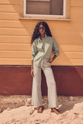 Pantalon Sandy Rayé - Vert Anglais