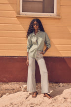 Pantalon Sandy Rayé - Vert Anglais