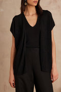 Samantha Waistcoat/Cardigan - Black