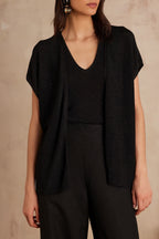 Samantha Waistcoat/Cardigan - Black