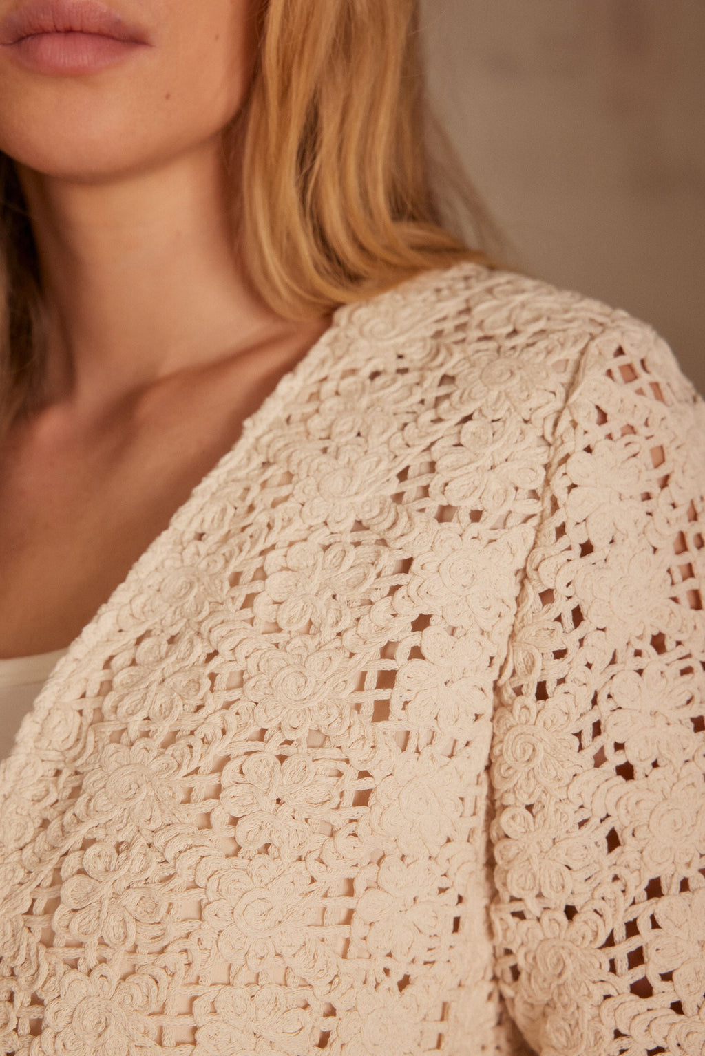 Neil Macramé Jacket - Ecru
