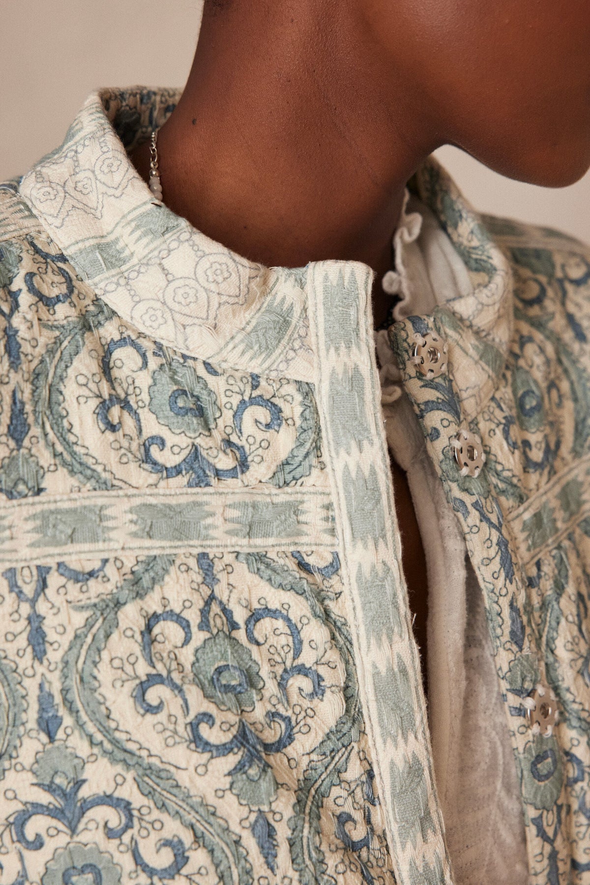 Chiara Printed Jacket - Mint