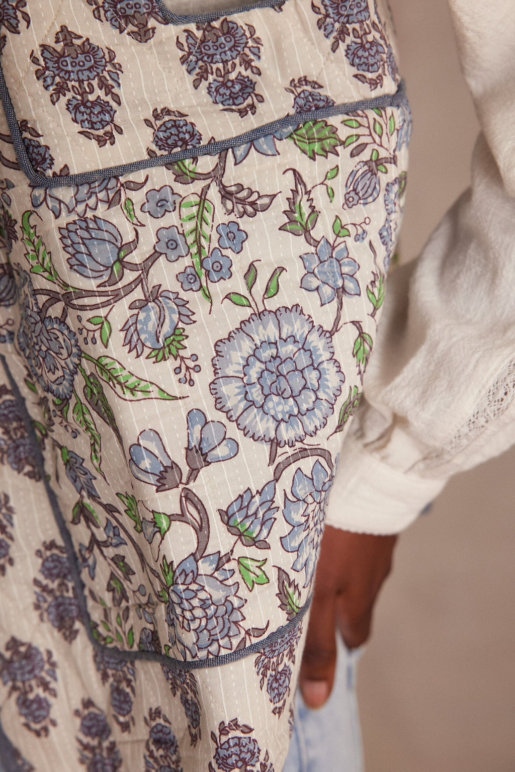 Constance Printed Cardigan - Sky Blue