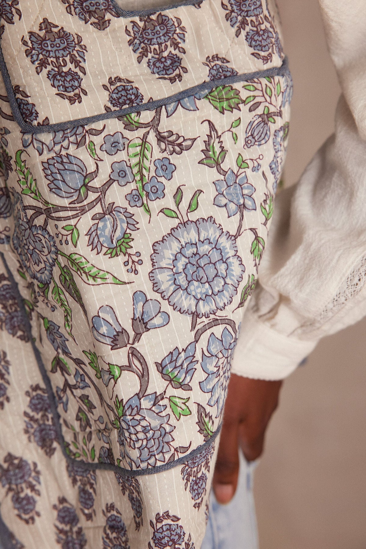 Constance Printed Cardigan - Sky Blue