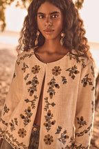 Cassi Embroidered Jacket - Ecru