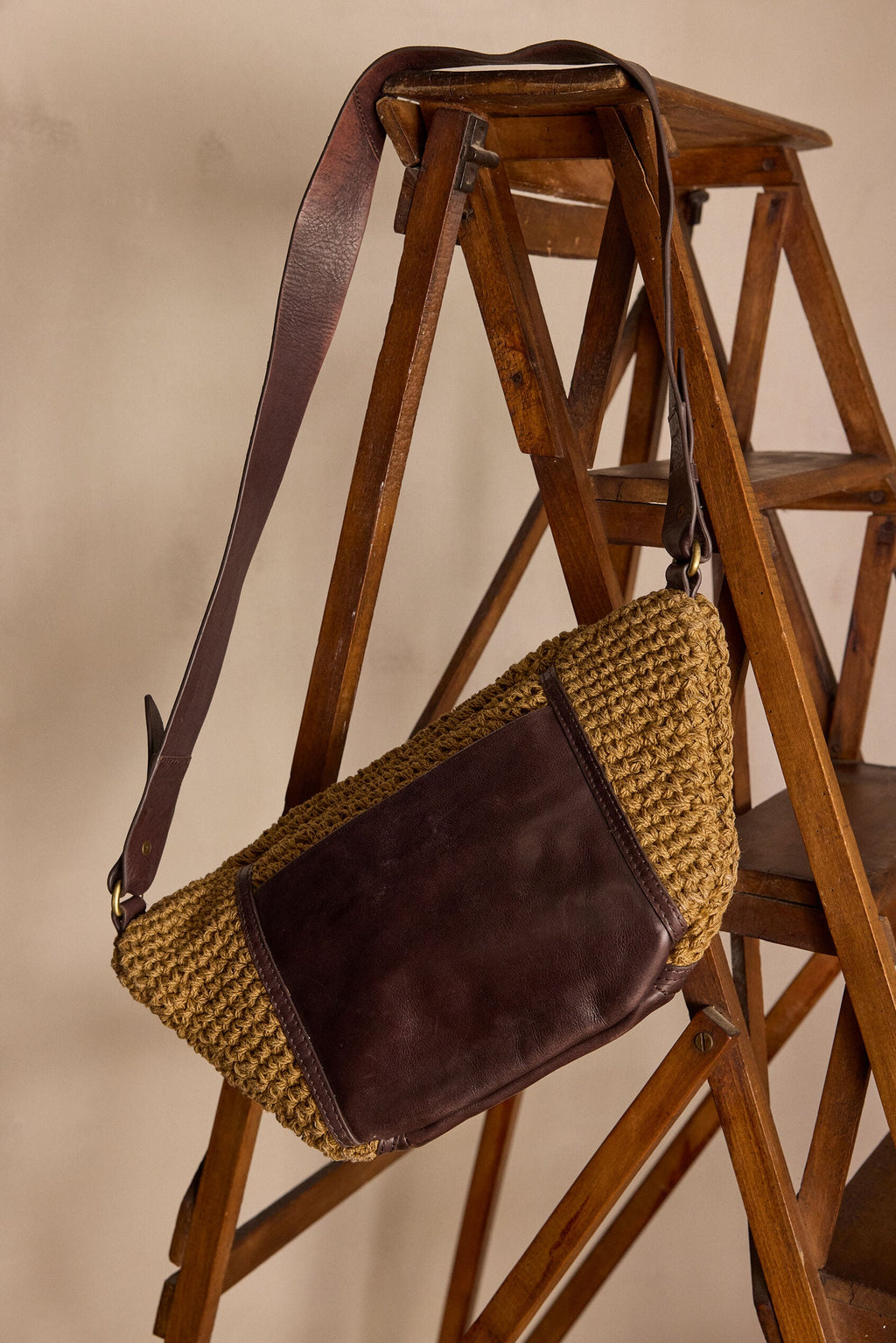 Gabriel Small XL Jute Belt Bag - Chocolate