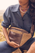 Gabriel Small XL Jute Belt Bag - Chocolate
