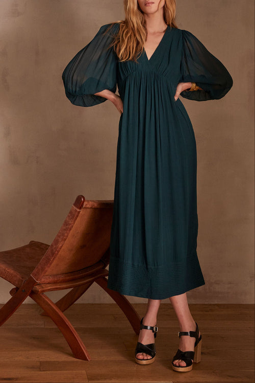 Livia Dress - Fir Green
