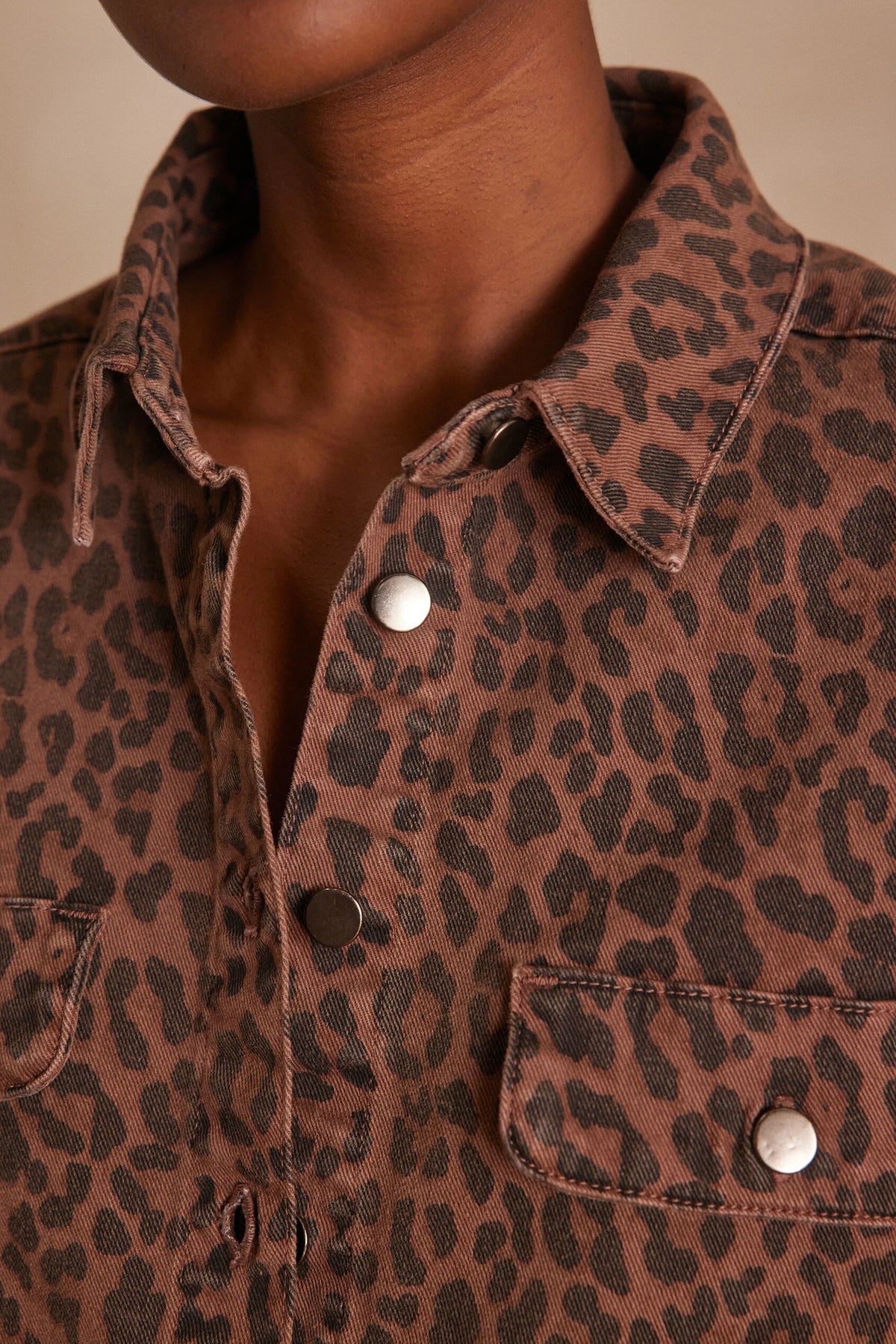 Mercy Structured Print - Dark Brown