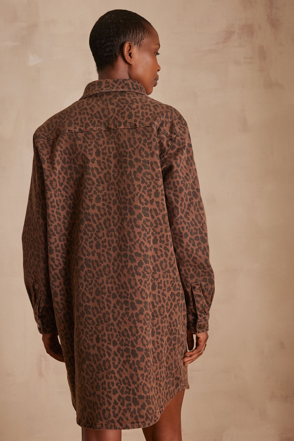 Mercy Structured Print - Dark Brown