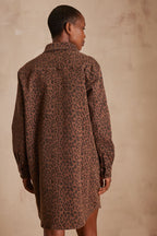 Mercy Structured Print - Dark Brown