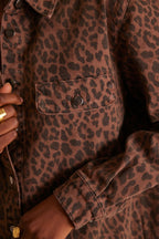 Mercy Structured Print - Dark Brown