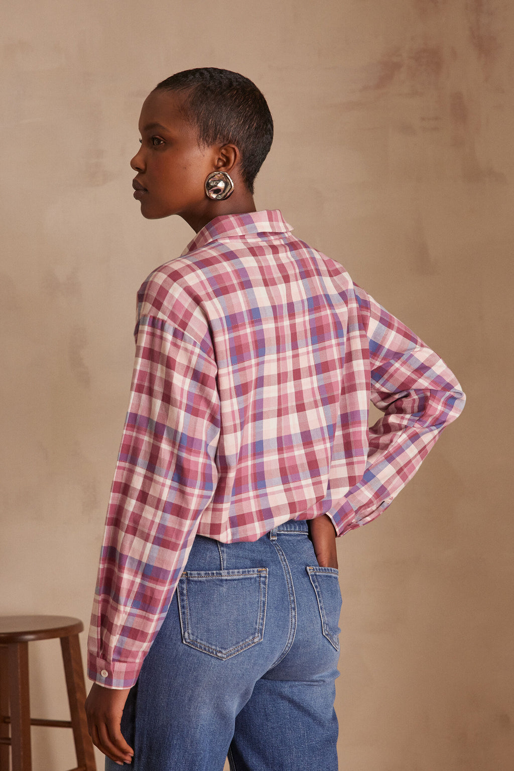 Passy Checked Shirt - Dark Pink