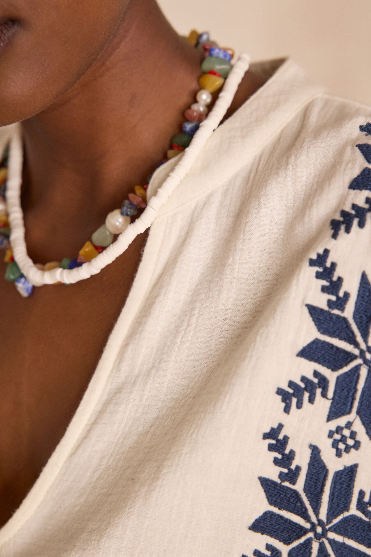 Perfect Embroidered Blouse - Cream