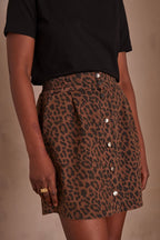 Jane Structured Print - Dark Brown