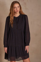 Louise Printed Fluid - Navy