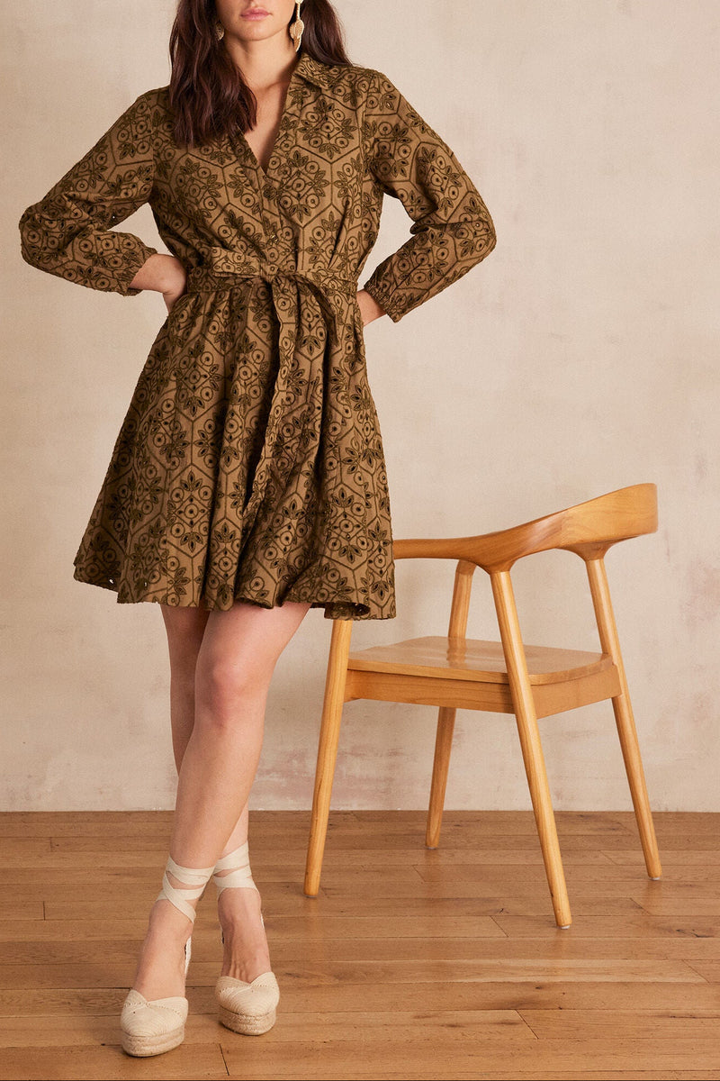Vestido Lise - Caqui
