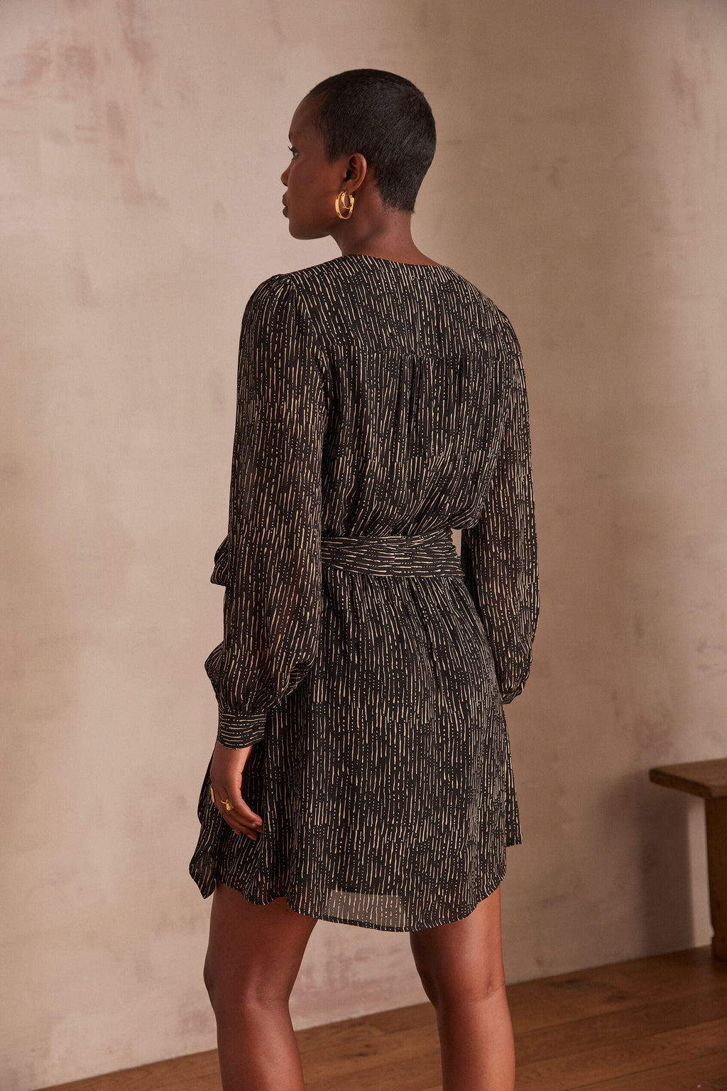 Lary Printed Fluid - Black