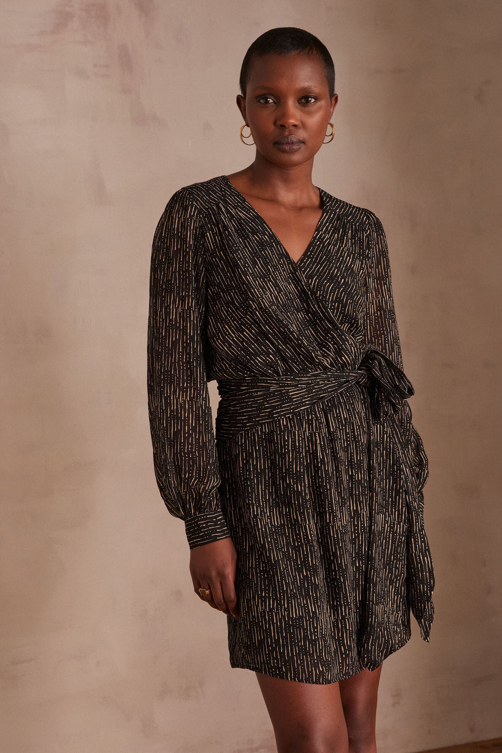 Lary Printed Fluid - Black
