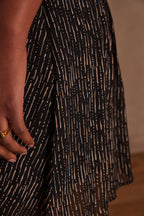 Jade Printed Flowy Skirt - Black