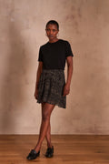 Jade Printed Flowy Skirt - Black