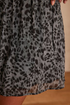 Jade Printed Flowy Skirt - Light Heather
