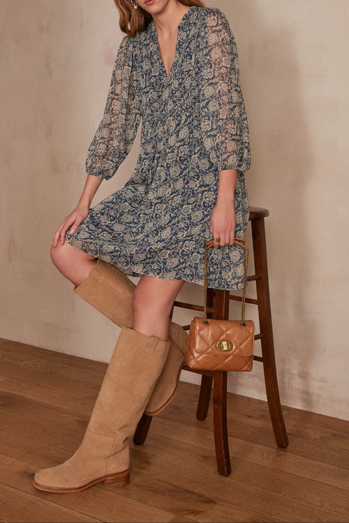 Lia Dress - Navy