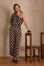 Berthie Printed Trousers - Black/White