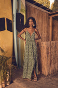 Lizzie Embroidered Flowy Dress - English Green
