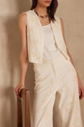 Embroidered Caya Cardigan - Ecru