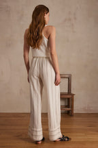 Prince Striped Trousers - Ecru