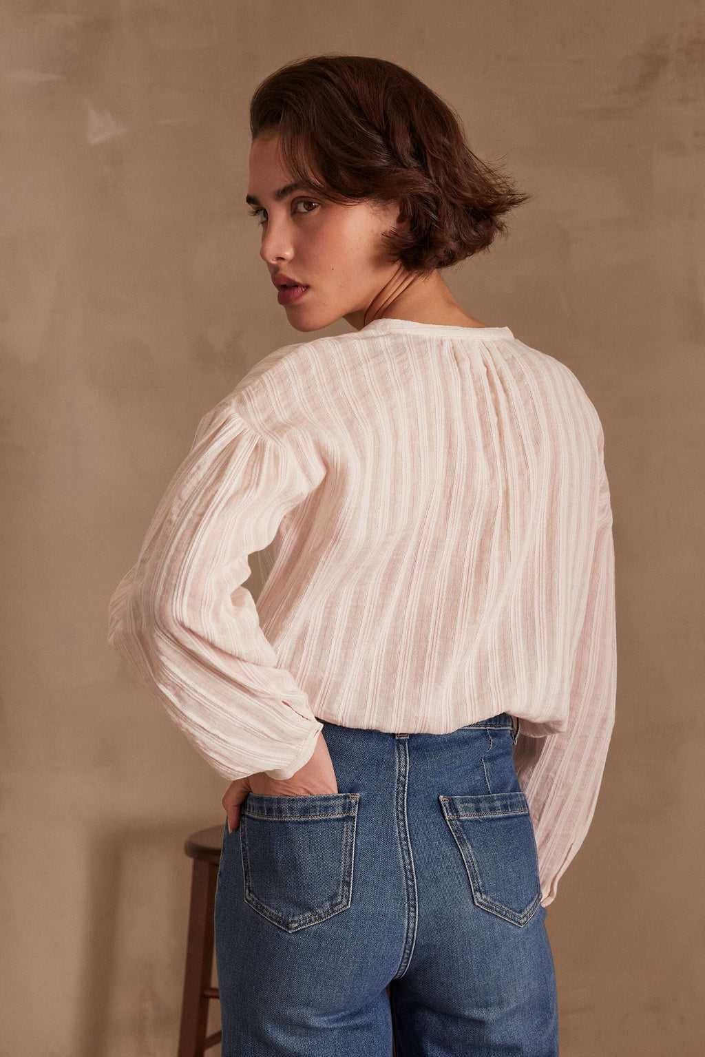 Belle Striped Blouse - Primrose