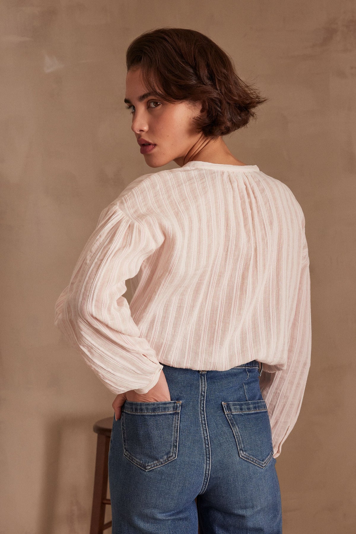 Belle Striped Blouse - Primrose