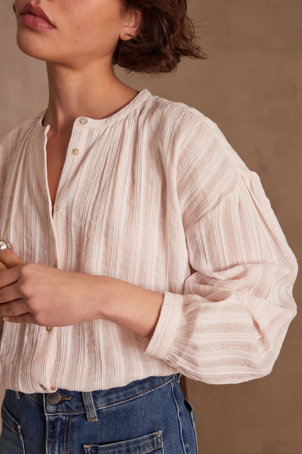 Belle Striped Blouse - Primrose