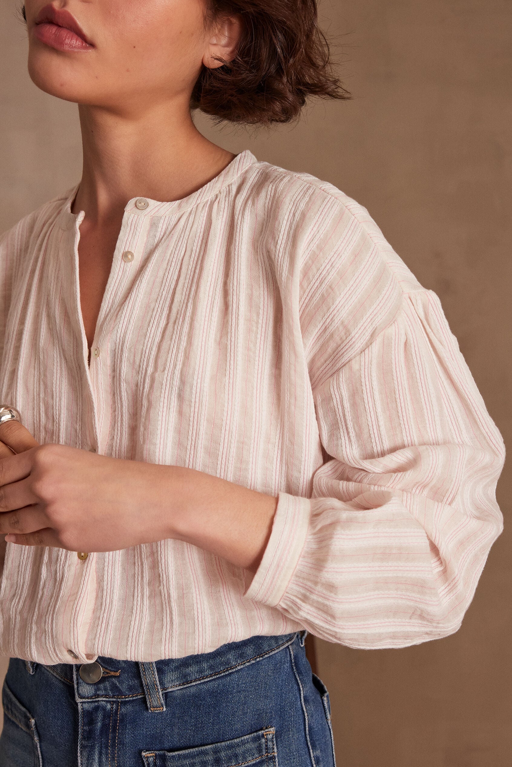 Belle Striped Blouse - Primrose