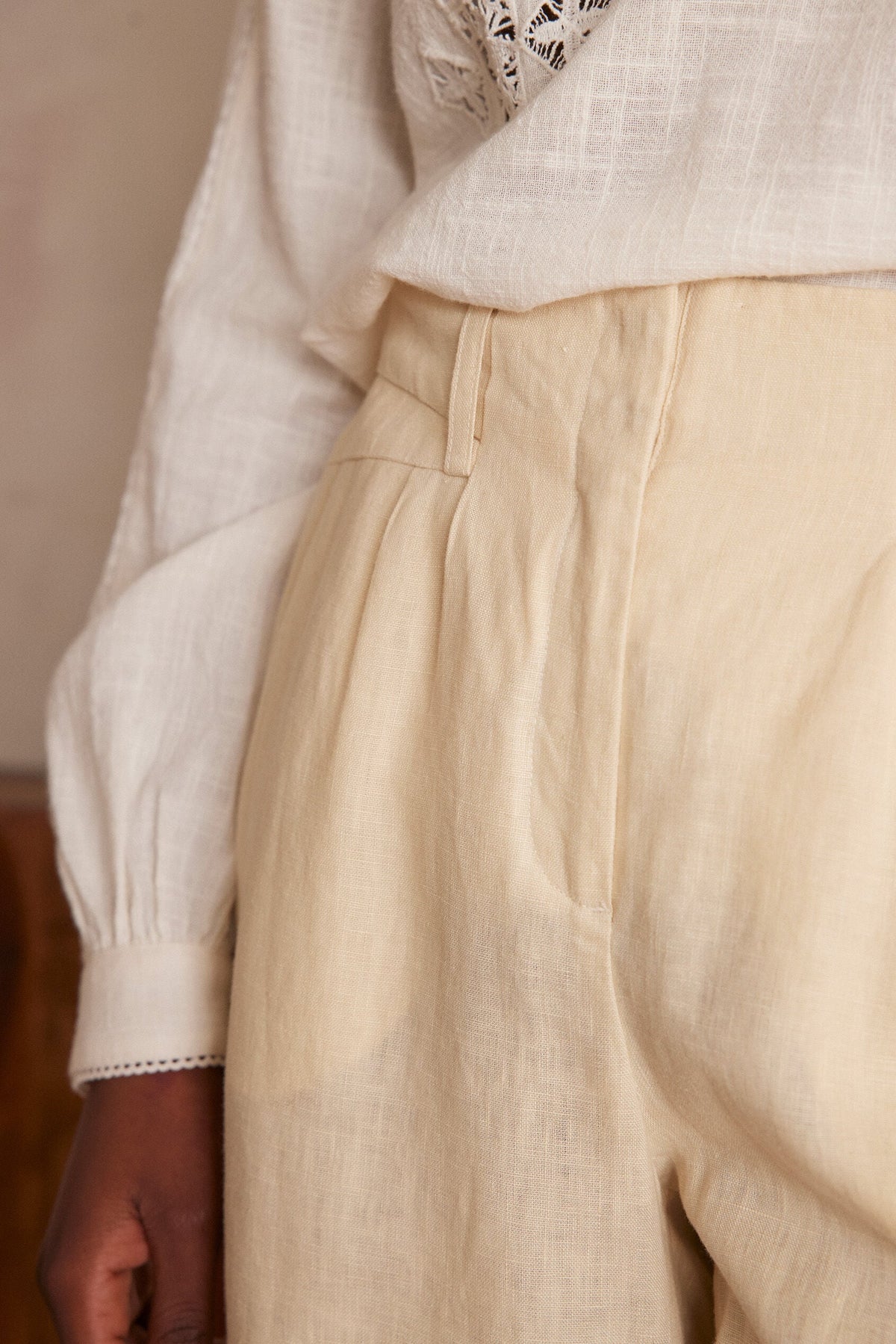 Bastien Linen Trousers - Natural